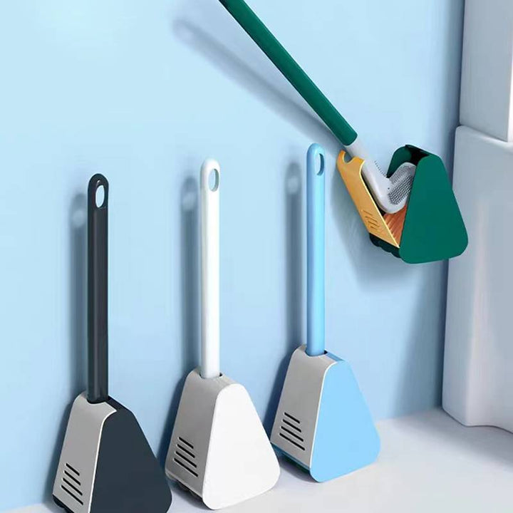 "Self-cleaning toilet brush with sleek design, durable bristles, and hygienic mechanism for modern bathrooms."