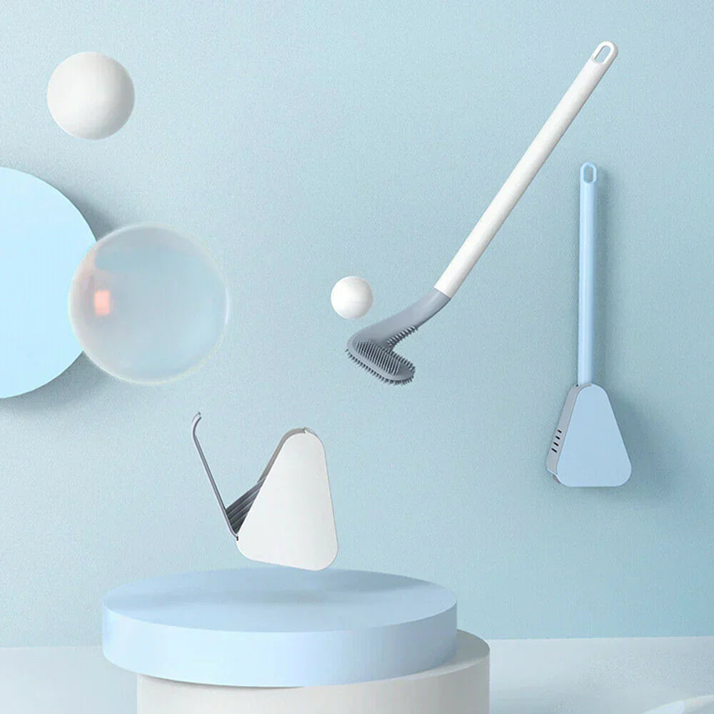 "Self-cleaning toilet brush with sleek design, durable bristles, and hygienic mechanism for modern bathrooms."