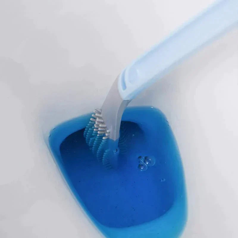 "Self-cleaning toilet brush with sleek design, durable bristles, and hygienic mechanism for modern bathrooms."