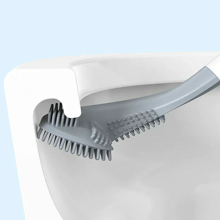 "Self-cleaning toilet brush with sleek design, durable bristles, and hygienic mechanism for modern bathrooms."
