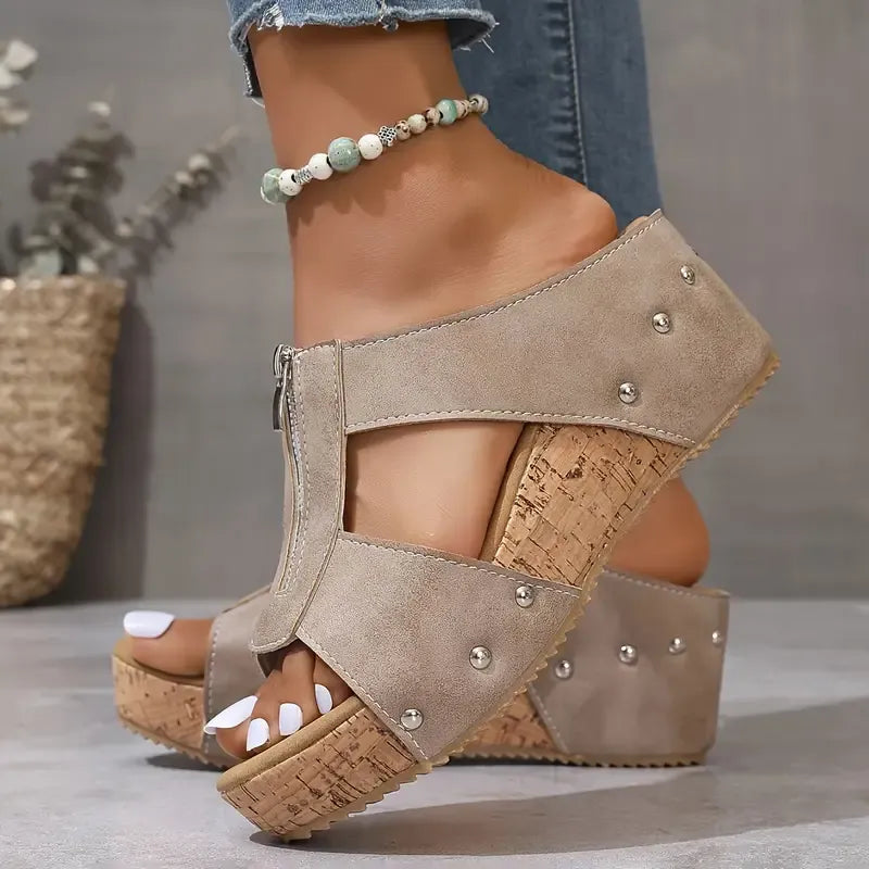 Women's Open Toe Wedge Ortho Sandals in Elegant Colors