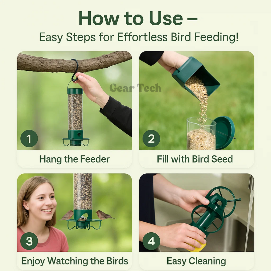 Squirrel proof metal bird feeder, heavy-duty design, stylish and functional for gardens, resists squirrels and weather.