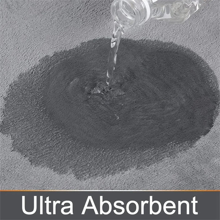 "Super Absorbent Velvet Bath Mat with Non-Slip Backing, Plush High-Density Foam for Luxurious Bathroom Comfort"