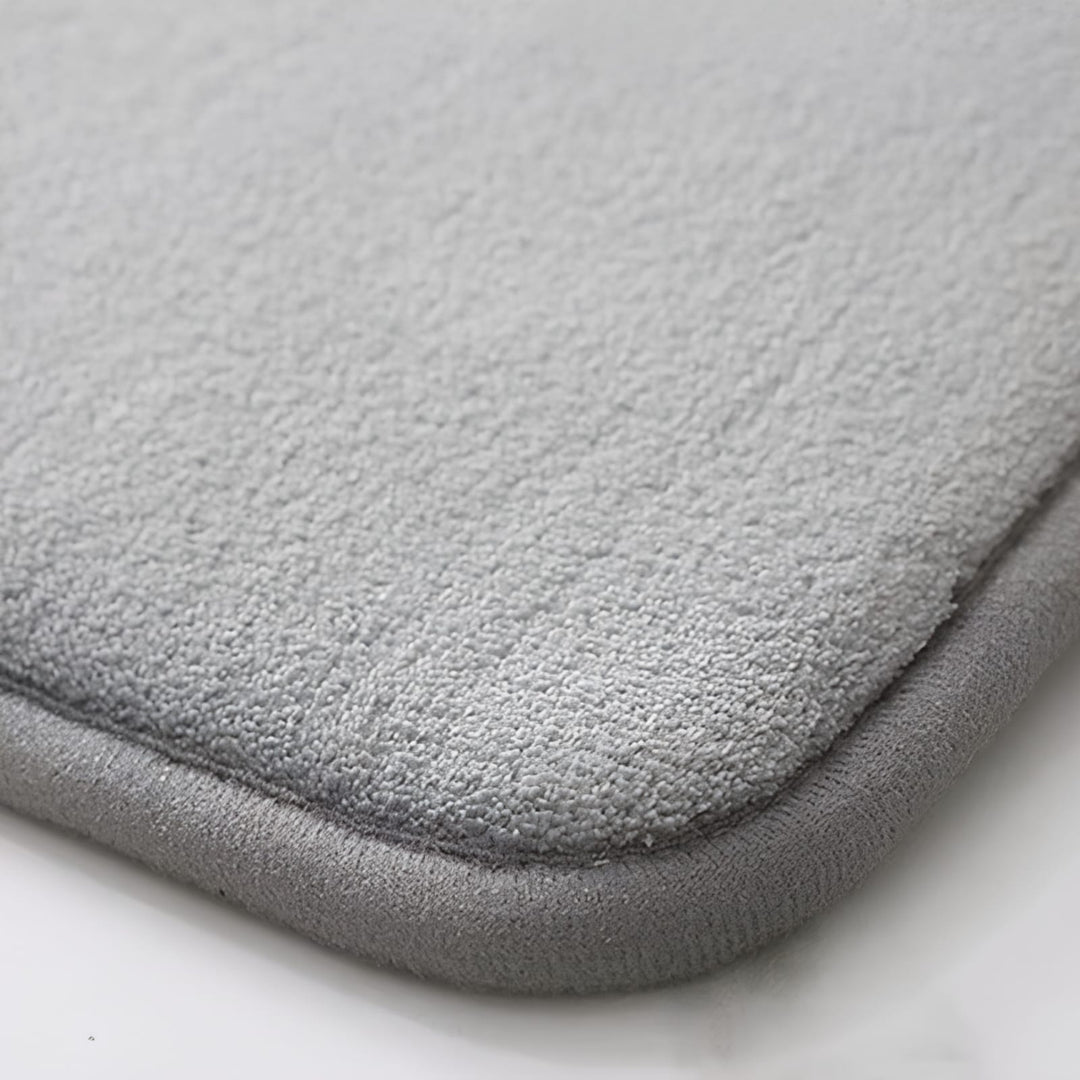 "Super Absorbent Velvet Bath Mat with Non-Slip Backing, Plush High-Density Foam for Luxurious Bathroom Comfort"