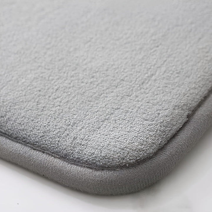 "Super Absorbent Velvet Bath Mat with Non-Slip Backing, Plush High-Density Foam for Luxurious Bathroom Comfort"