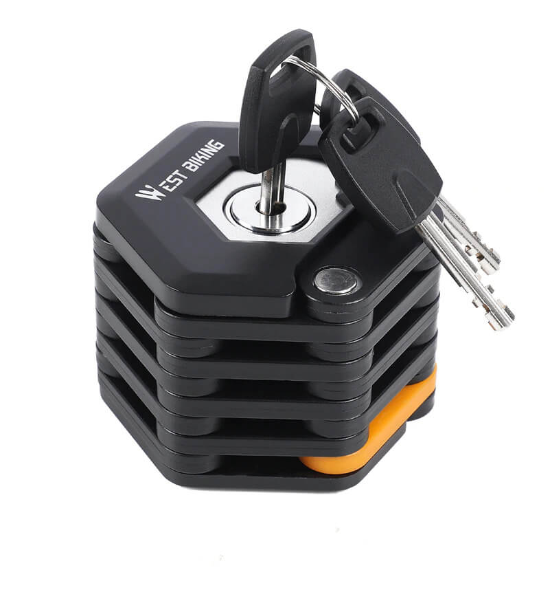 "TitanLock Pro bike lock with hardened alloy steel, high-security design, showing durable chain and advanced locking mechanis