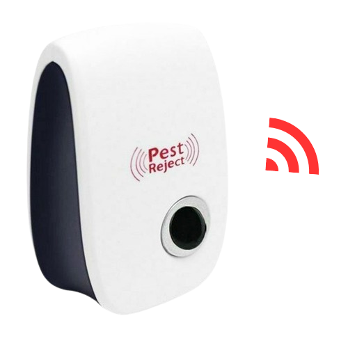 "Ultrasonic Squirrel Repeller, eco-friendly device for garden pest control, safely drives pests away with intelligent frequen