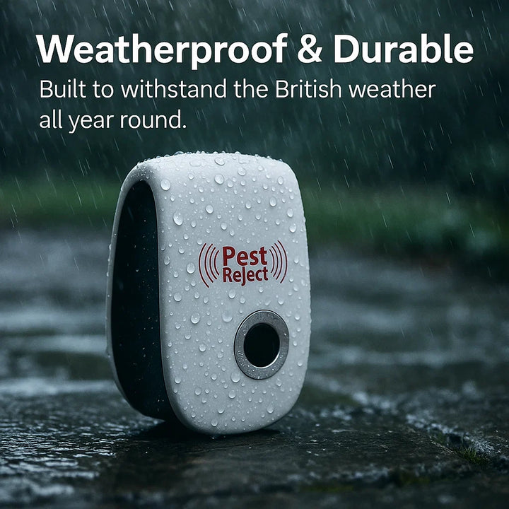 "Ultrasonic Squirrel Repeller, eco-friendly device for garden pest control, safely drives pests away with intelligent frequen