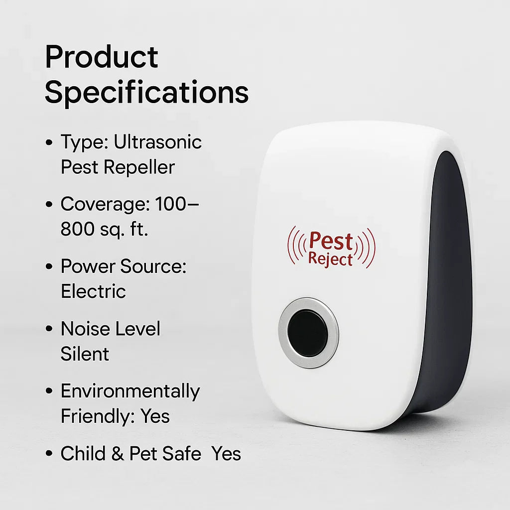 "Ultrasonic Squirrel Repeller, eco-friendly device for garden pest control, safely drives pests away with intelligent frequen
