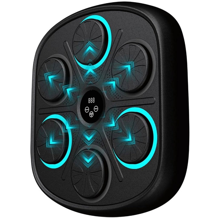 Unisex Rhythm Punch Pro Boxing Trainer with digital display, rhythm lights, and smartphone connectivity for interactive fitne