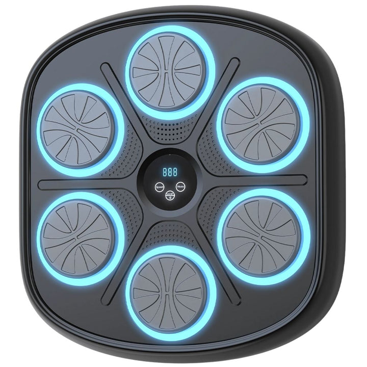 Unisex Rhythm Punch Pro Boxing Trainer with digital display, rhythm lights, and smartphone connectivity for interactive fitne