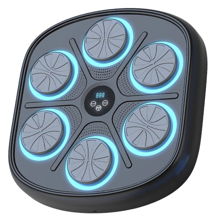Unisex Rhythm Punch Pro Boxing Trainer with digital display, rhythm lights, and smartphone connectivity for interactive fitne