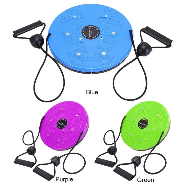 "Unisex Waist Twisting Disc Pro with tension ropes, features magnetic therapy and high-rebound design for balance and fitness
