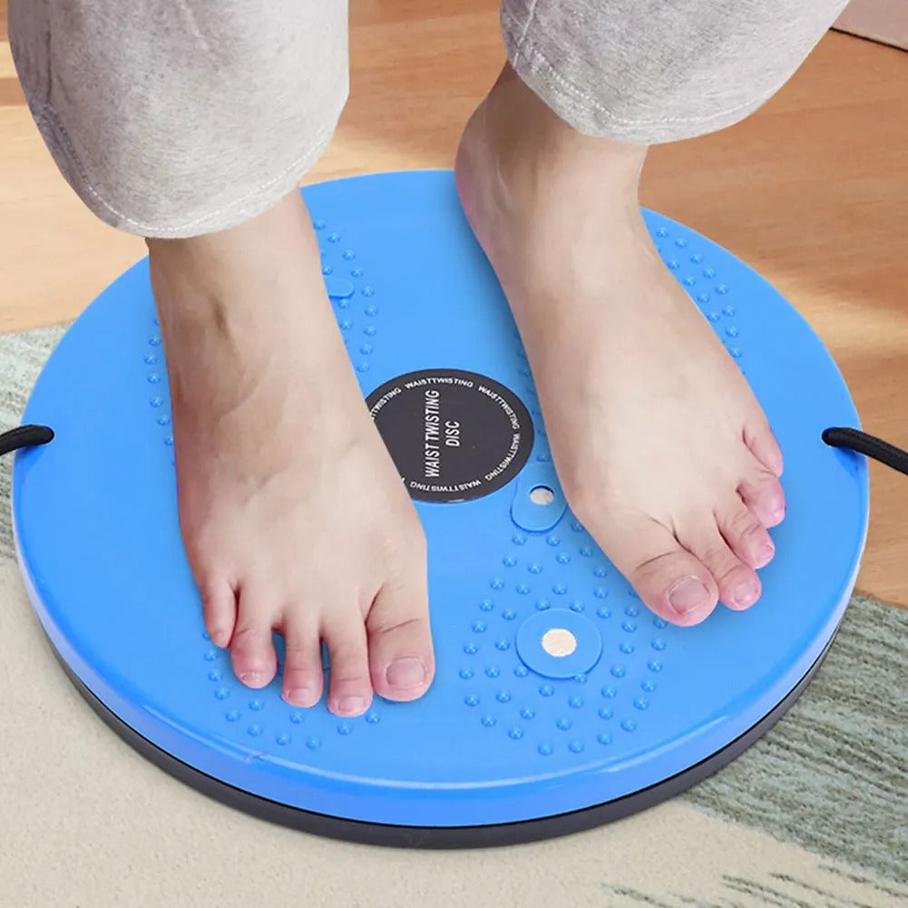 "Unisex Waist Twisting Disc Pro with tension ropes, features magnetic therapy and high-rebound design for balance and fitness