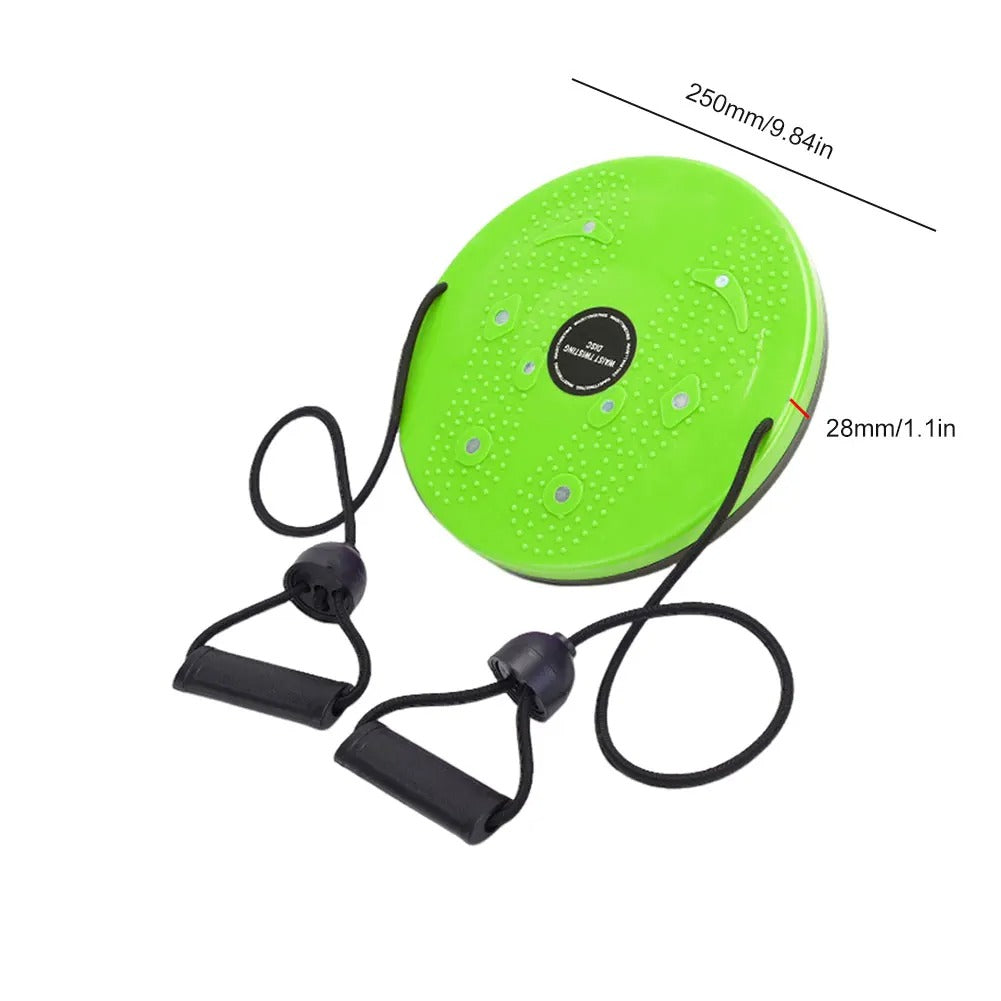 "Unisex Waist Twisting Disc Pro with tension ropes, features magnetic therapy and high-rebound design for balance and fitness