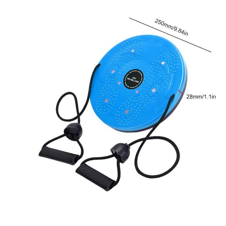"Unisex Waist Twisting Disc Pro with tension ropes, features magnetic therapy and high-rebound design for balance and fitness
