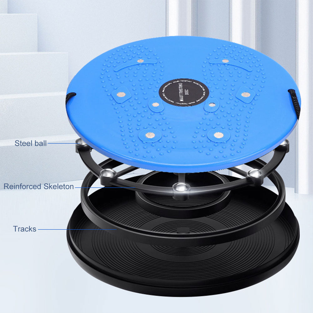 "Unisex Waist Twisting Disc Pro with tension ropes, features magnetic therapy and high-rebound design for balance and fitness