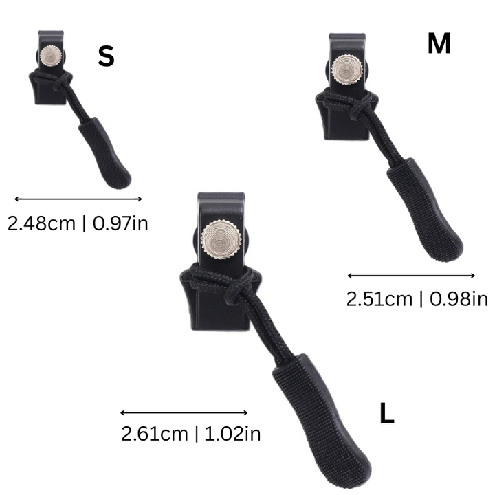 "Universal no-sew zipper repair clip shown for fast and easy tool-free fixing of broken zippers on jackets and bags."