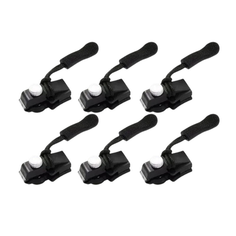"Universal no-sew zipper repair clip shown for fast and easy tool-free fixing of broken zippers on jackets and bags."