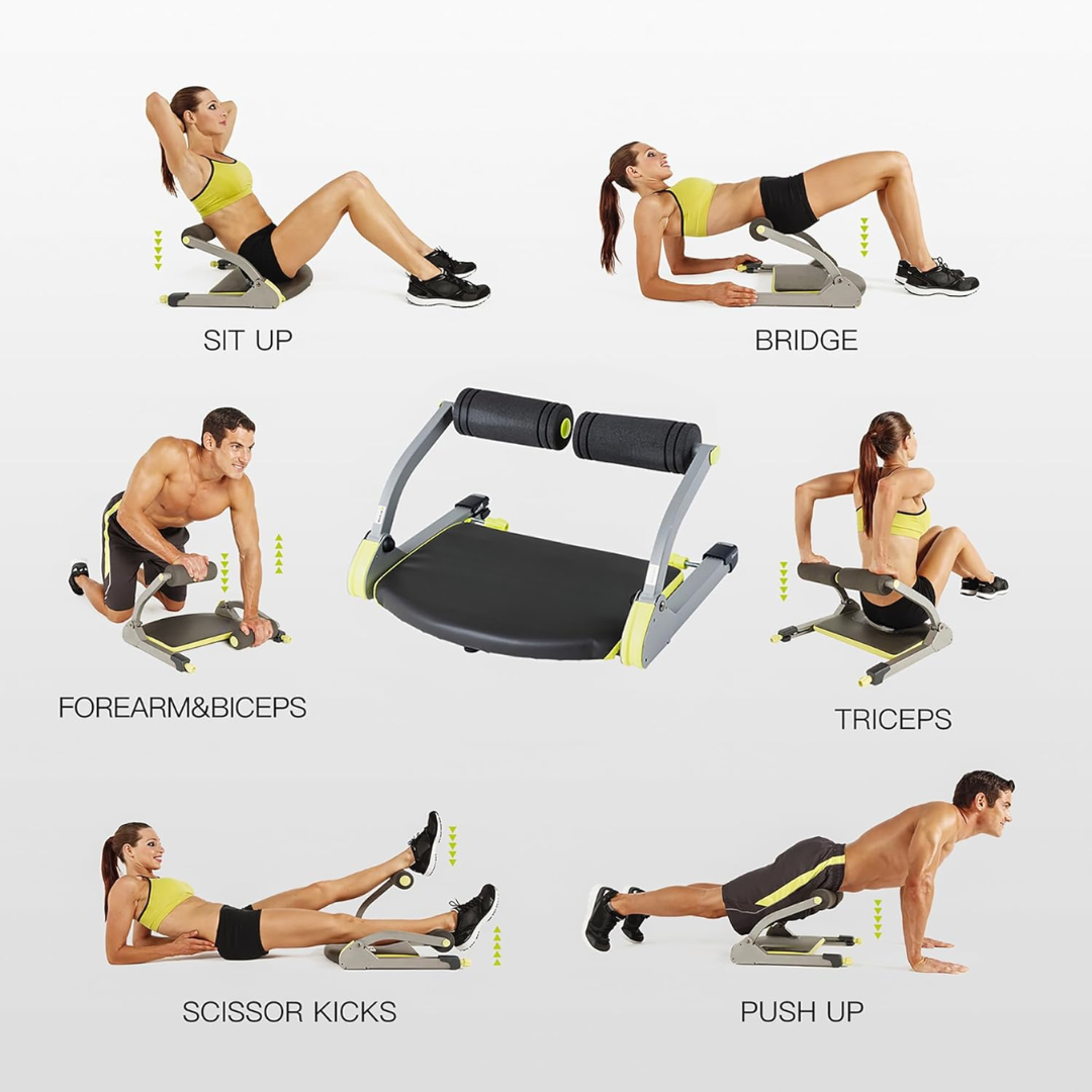 "Versatile ab crunch machine for optimal core workouts, features ergonomic padding, durable construction, adjustable resistan
