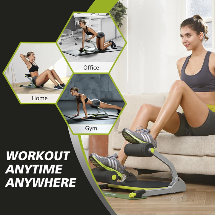 "Versatile ab crunch machine for optimal core workouts, features ergonomic padding, durable construction, adjustable resistan