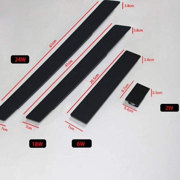 "Weatherproof IP65 LED wall light for gardens, sleek aluminum design, energy-efficient, white light, outdoor lighting solutio