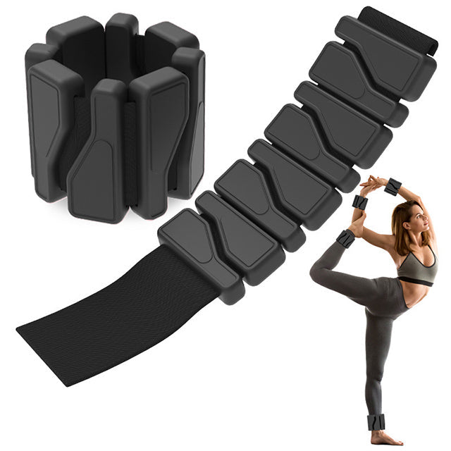 Women's adjustable silicone weights in sleek olive green, perfect for enhancing workouts. Suitable for wrists and ankles.