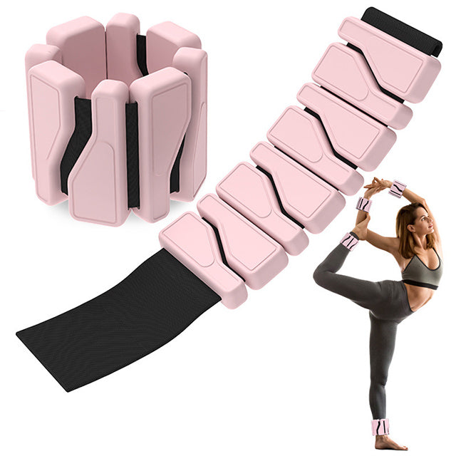 Women's adjustable silicone weights in sleek olive green, perfect for enhancing workouts. Suitable for wrists and ankles.