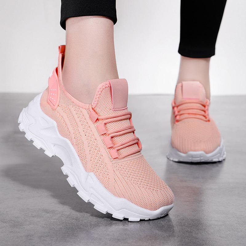 Women's grey orthopedic sneakers with shock-absorbing soles, non-slip, breathable design for comfort and stylish support.