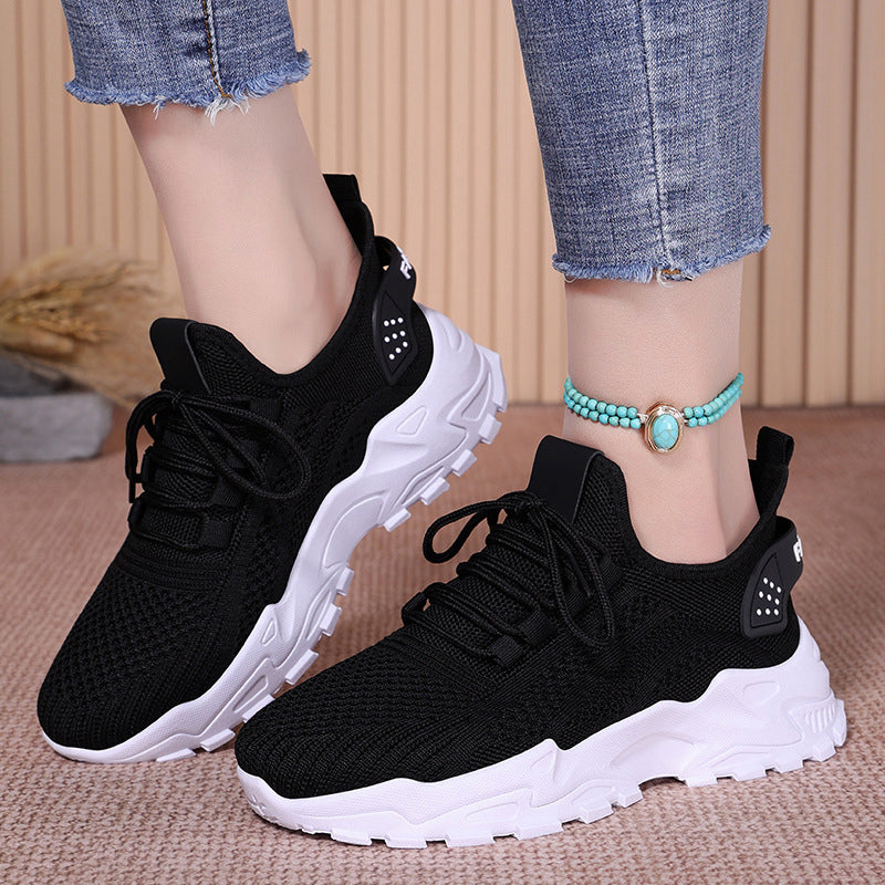 Women's grey orthopedic sneakers with shock-absorbing soles, non-slip, breathable design for comfort and stylish support.